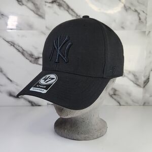 New York Hat. NY 47. Black Baseball Cap. Adjustable UNISEX